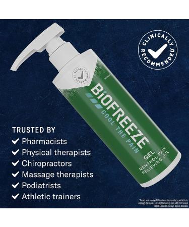Biofreeze Pain Reliever Gel 8 oz Pump - Muscle Joint Arthritis & Back Pain Relief - Cooling Topical Analgesic with 4% Menthol - NSAID Free - Buy Online on GoSupps.com
