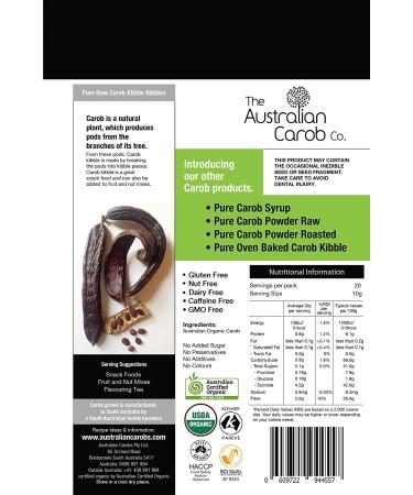AUSTRALIAN RAW ORGANIC CAROB KIBBLE POD PIECES - Buy Online on GoSupps.com