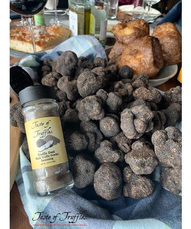 Black Truffle Dust Seasoning - Premium Black Truffle & Mushroom Powder - 2.47oz Gourmet Condiment - Buy Online on GoSupps.com
