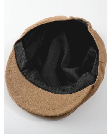 Mint Green Baby Boys Flat Cap | Kids Gentleman Herringbone Tweed Newsboy Baker Boy Hat 6-8 Years Camel - Buy Online on GoSupps.com