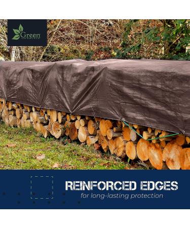 12x16 Heavy Duty Waterproof Tarp Cover - Brown/Silver | Tear Proof, UV Resistant, Durable for Boat, Tent, RV, Pool | Thick Material, Heavy Duty Edges - Buy Online on GoSupps.com