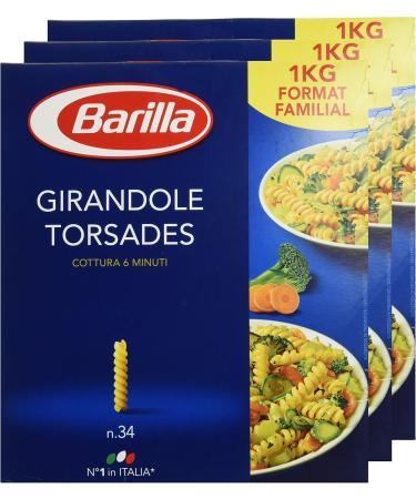 Barilla Classic Girandole Twists No. 34 with Durum Wheat Semolina Always Al Dente 1 kg - Pack of 3 - Buy Online on GoSupps.com