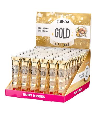Broadway Vita-Lip Clear Lip Gloss Box Display Set (Gold) - Moisturizing Lip Gloss Collection - Buy Online on GoSupps.com