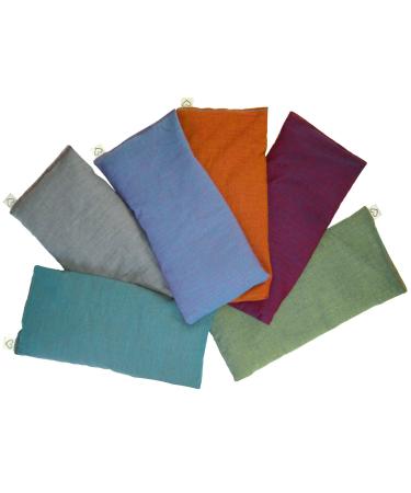 Peacegoods Unscented Eye Pillows (Pack of 6) Soft & Soothing Cotton Filled with Flax Seed Weighted for Yoga Meditation Headache Relief Sleep Massage Bulk - Naturally Calming Colors - Buy Online on GoSupps.com