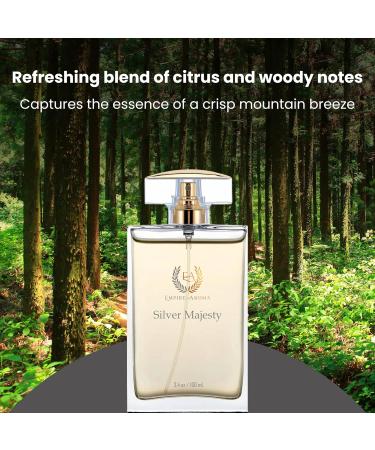 Silver Majesty Inspired by Creeds Silver-Mountain Water Cologne - Crisp Alpine Fragrance with Bergamot & Sandalwood for Men & Women - Fragrance Oil Blend for Day & Evening Wear 3.4 oz 100Ml - Buy Online on GoSupps.com