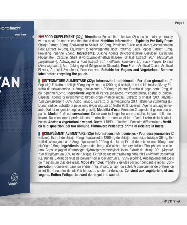 Horbaach Shilajit Pure Himalayan Capsules 15000mg 201 Extract 60 Fulvinezuur Pur Shilajitcapsules by Horbach - Buy Online on GoSupps.com