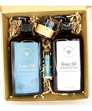 Beehive Botanicals Premium Hair & Skin Care Gift Set Cruelty Free Paraben Free Sulfate Free Gluten Free Natural Beauty & Skincare Products Perfect Skincare & Haircare gift box for Women & Men