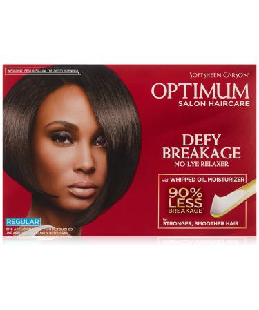 SoftSheen-Carson Optimum Salon Haircare Optimum Care Defy Breakage No-Lye Relaxer, Regular Strength for Normal Hair Textures, Optimum Salon Haircare, Hair Relaxer with Coconut Oil