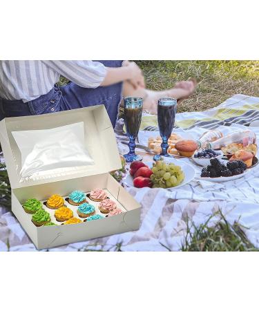 Window Bakery Cupcake Box 14x10x4 - Fits 12 Standard Cupcakes - 12 Sets - Buy Online on GoSupps.com