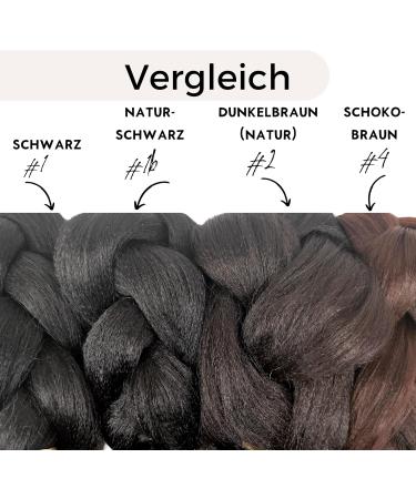 Synthetic hair for braiding in dark brown (natural brown) - ideal for rastas - Buy Online on GoSupps.com