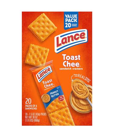 Lance Toasty & Toastchee Assorted Sandwich Crackers 40ct - Delicious Snack Pack - Buy Online on GoSupps.com