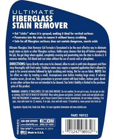 STAR BRITE Ultimate Fiberglass Stain Remover - 32 oz. Sprayer - Buy Online on GoSupps.com
