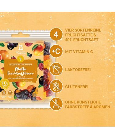 naschlabor naschlabor Good Mood Fruit Bear | Multi | 40% Pure Fruit Juice | No Artificial Colors or Flavor Enhancers | Gluten Free and Lactose Free - Buy Online on GoSupps.com