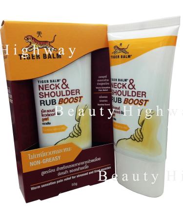 Tiger Balm Neck & Shoulder Rub Boost Extra Strength Warm (50g/1.76 Oz.) Stressed and Painful Muscle Reliever (Pack of 3) by Tiger Balm - Buy Online on GoSupps.com