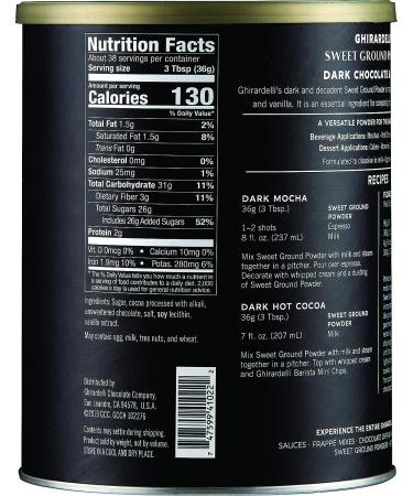 Ghirardelli Sweet Ground Premium Powder 3 Flavor Variety Pack - 3 lbs Each (White Chocolate, Chocolate, Dark Chocolate) with Barista Spoon - Buy Online on GoSupps.com