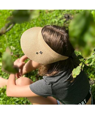 Women's Sonnenhut Straw Sunshield - UV Protection 50 | Summer Sun Caps & Beach Visors - Buy Online on GoSupps.com