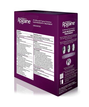 Women's Rogaine 2% Minoxidil Topical Solution, 3-Month Supply - Hair Regrowth Treatment for Thinning and Loss - Buy Online on GoSupps.com
