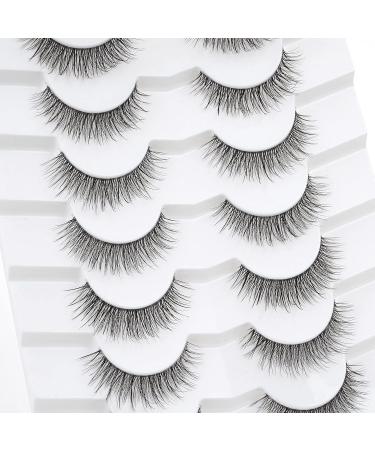 3D Clear Band Cat Eye False Eyelashes - Natural Look Wispy & Reusable - 7 Pairs Happy Heartbeat (No.201) - Buy Online on GoSupps.com