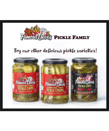 Famous Dave's Devil's Spit Pickle Chips - 24 oz Glass Jar (Pack of 3) - Buy Online on GoSupps.com