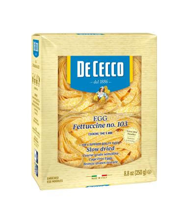 De Cecco Egg Pasta, Egg Fettuccine No.103, 8.8 Ounce (Pack of 4) - Buy Online on GoSupps.com