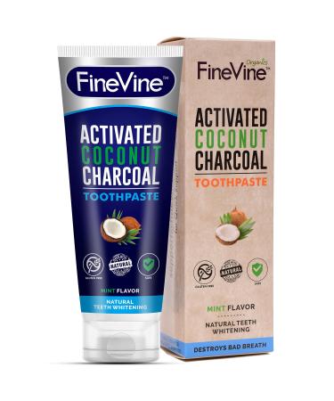 100% Natural Charcoal Teeth Whitening Toothpaste| Charcoal Toothpaste Made in USA| Acti-vated Charcoal Toothpaste for Healthy Gums & Pearly Whites| Organic Vegan Coconut Char-coal Toothpaste Whitening