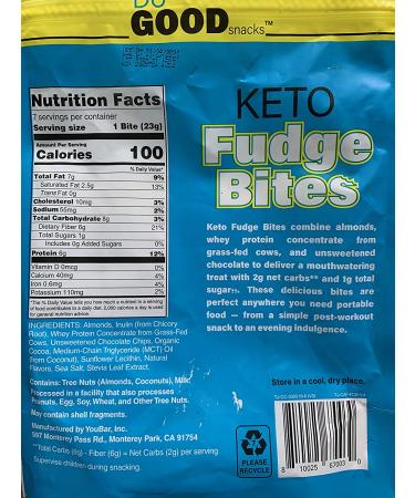 Keto Fudge Bites - Low-Carb Chocolate Snacks | Non GMO, Gluten Free, Paleo & Keto Friendly (7 Bites) - Includes Bonus EBOOK - Buy Online on GoSupps.com