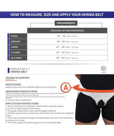Shop Champion Hernia Belt - Adjustable Elastic Support for Single & Double Bilateral Herniation - Medium Size - Buy Online on GoSupps.com