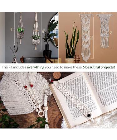 MIGO Macrame Kit for Adults Beginners - 126pcs Supplies, 165 Yards Cotton Cord, Ebook Tutorial for 7 Projects - Buy Online on GoSupps.com