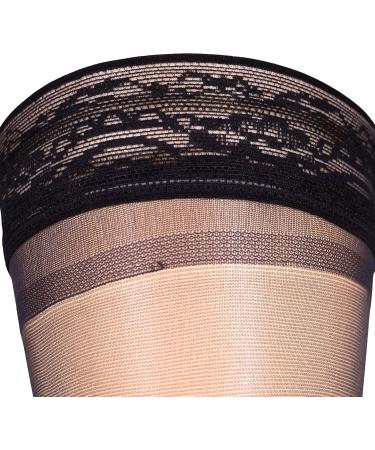 Truform Sheer Compression Stockings for Women - 8-15 mmHg Thigh High Black Medium (Pack of 2) - International Shipping Available - Buy Online on GoSupps.com
