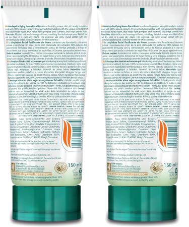 The Himalaya Drug Company Himalaya Purifying Neem Face Wash with Neem & Turmeric For Normal to Oily Skin Formulated with 100 Herbal Ingredients 150ml Pack of 2 - Buy Online on GoSupps.com