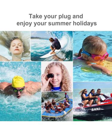 Swimming Ear Plugs 3 Pairs - Waterproof Reusable Silicone Earplugs for Adults & Teens 14+ - Ideal for Swimming, Surfing, Snorkeling, and Showering - Buy Online on GoSupps.com