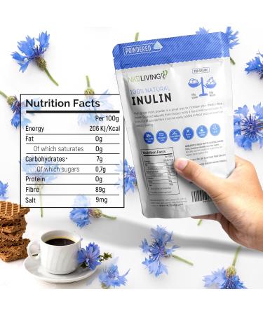 Inulin High Grade Prebiotic Fibre Powder - 2 x 1kg Pack (2kg Total) - Buy Online on GoSupps.com
