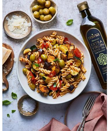 Mina Extra Virgin Olive Oil - New Harvest, Polyphenol Rich, Cold Extracted, Single Origin, 33.8 Fl Oz (1L) - Buy Online on GoSupps.com