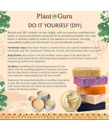 16 oz. Raw African Shea Butter - 100% Pure Natural Unrefined Ivory | Moisturizer for Skin  Body  Face & Hair Growth | Ideal for DIY Soap & Lip Balm - Buy Online on GoSupps.com
