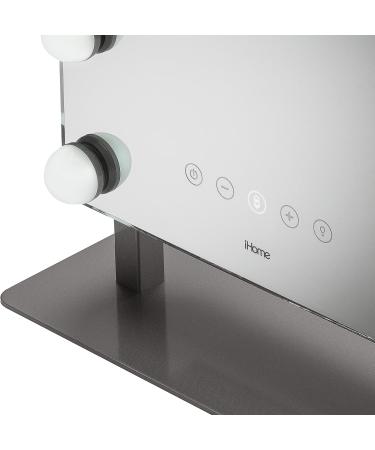 iHome Hollywood Vanity Mirror PRO with Bluetooth, Voice Control, USB Input & Speaker - 16x12 LED Makeup Mirror with Adjustable Lights & 10x Detail Mirror - Buy Online on GoSupps.com