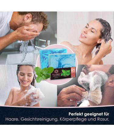 Panu Soap Mint | Vegan Shower Soap for All Skin Types | Natural Solid Shampoo & Shower Gel | Premium 110g Bar - Buy Online on GoSupps.com