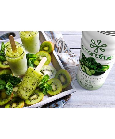 Smartfruit Harvest Greens + Detox Smoothie Mix - 100% Real Fruit Pure, Non-GMO, Vegan - 48 Fl. Oz Family Size (2 Pack) - Buy Online on GoSupps.com