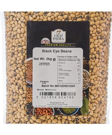 Old India Black Eye Beans 2kg - Premium Quality, Rich in Protein - Buy Online - Buy Online on GoSupps.com