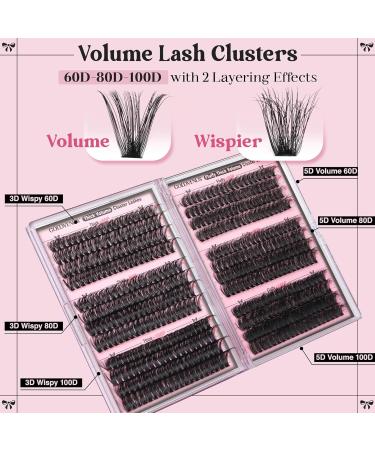 Goddvenus Lash Clusters - 480pcs Mixed Styles 14-20mm | Fluffy Wispy D Curl Faux Mink Eyelash Extensions | Waterproof DIY Volume Lashes - Buy Online on GoSupps.com