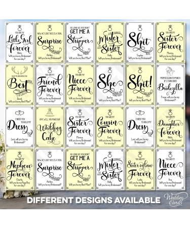 Will You be My Bridesmaid Maid of Honour Matron Flower Girl Papier Blanc Matte 300 grammes par m tre carr Shit Just Got Real A6 International (105 x 148 mm / 4.1 x 5.8 in) - Buy Online on GoSupps.com