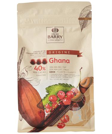 COCOA BARRY 40% Min Cocoa Chocolate Ghana Pistols 1kg
