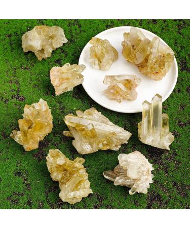 Natural Crystal Rough Natural Raw Calcite Crystal Cluster Geode Stone Irregular Specimen Gemstone Yellow Quartz Crystal Cluster for Reiki Home Decoration 400g (Color : 400g) - Buy Online on GoSupps.com
