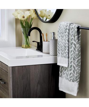 SKL Home Distressed Leaves Hand Towel (2-Pack) Sage 16 x 26 - Buy Online on GoSupps.com