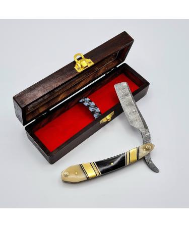 Razor Damascus Steel | Men's Gift Set | High Quality and Handmade | Barber Razor | DBR58