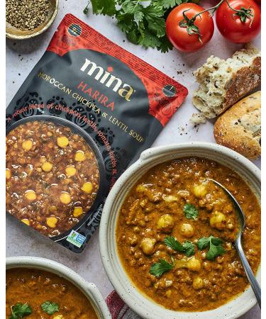 Mina Harira Moroccan Chickpea & Lentil Soup - Plant Based Protein, Vegan, Gluten Free - 10 oz - Buy Online on GoSupps.com
