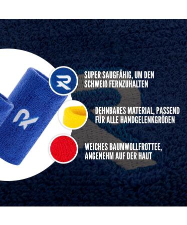 Raquex Cotton Bracelets - Soft & Stretchy Sports Bands for Couples | 7 Colors 8cm & 13cm Options - Buy Online on GoSupps.com