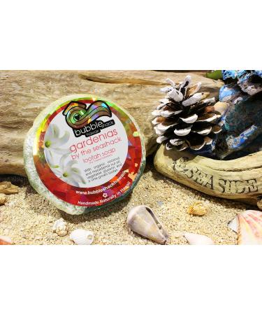Bubble Shack Hawaii Gardenias Loofah Soap 4oz by The Seashack - Exotic Floral Scent - Buy Online on GoSupps.com