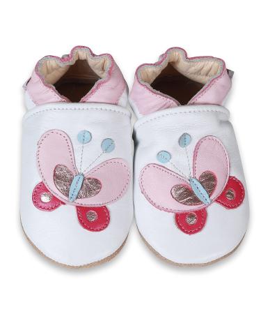 SHADOW DANCE UK Baby Shoes Toddler Shoes with Soft Sole Baby Boy Shoes - Baby Girl Shoes New Born Leather Kids Winter Booties 28 Pinkbutterfly 12-18 Months
