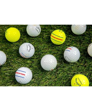 24 Recycled Clean Green Callaway ERC Triple Track Golf Balls - Bulk Mix in Good Condition with Mesh Carrying Bag - Cheap Golf Balls for Men - Buy Online on GoSupps.com