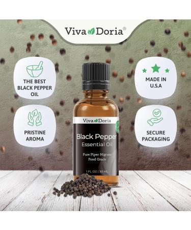 Viva Doria 100% Pure Black Pepper Essential Oil - Undiluted Food Grade 30 mL | International Shipping Available - Buy Online on GoSupps.com